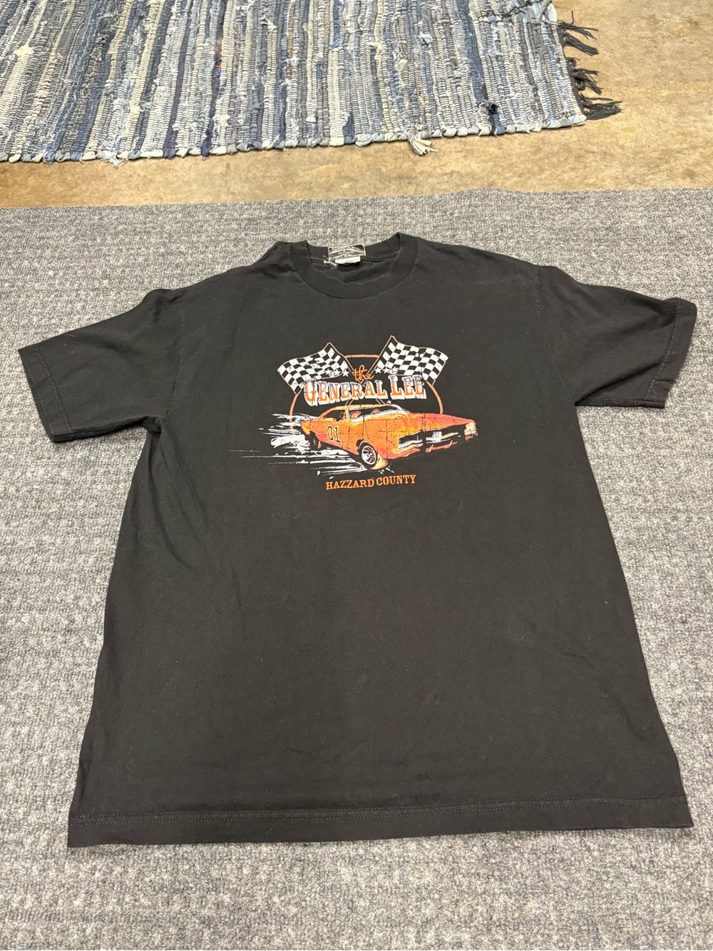 Black 'General Lee' Dukes of Hazzard Vintage Shirt Some Distressing
